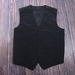Suit Vest Formal Fashions Mens XL Black Solid Polyester Tuxedo Formal Waistcoat
